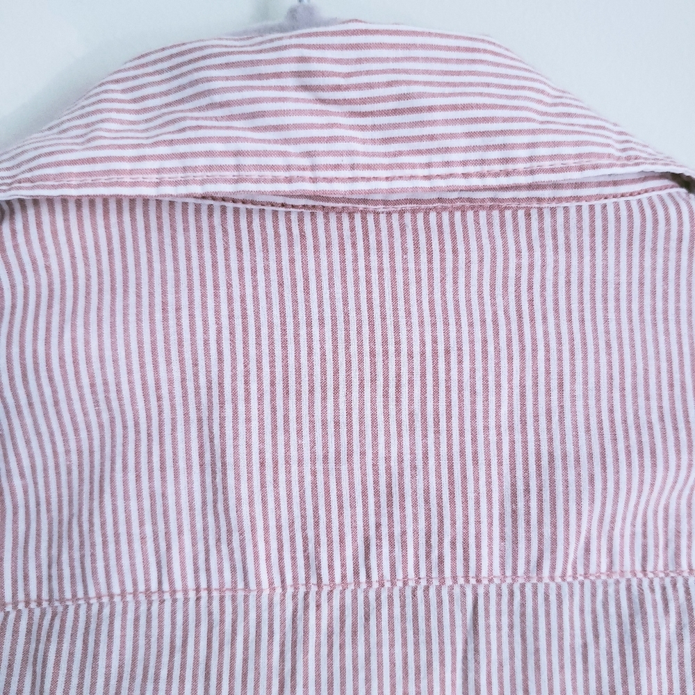 American Rag Cie Peach Button Down Shirt Medium - Picture 8 of 10